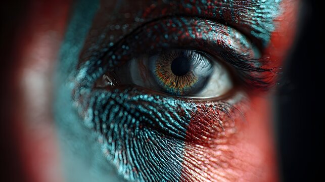 Close Up Human Eye Detail Vision Technology Biometrics Concept