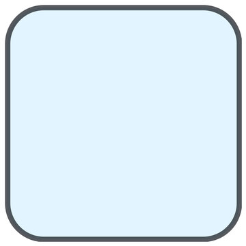 Rounded Square Shape in Soft Gray Color &ndash; Minimal Geometric Frame with Transparent Background Vector