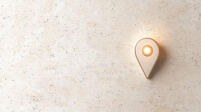 Icon Pin Location Map A vintage map with a weathered pin icon, suggesting historical significance, soft lighting, textured background.