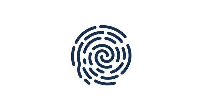 Spiral Maze Design Element Symbol.
