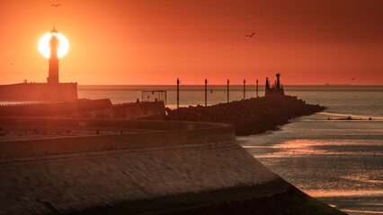 Coucher de soleil à Dunkerque © Frederic Gilles