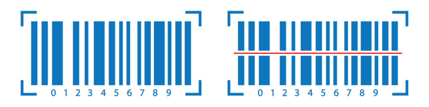 Barcode product scan icon illustration