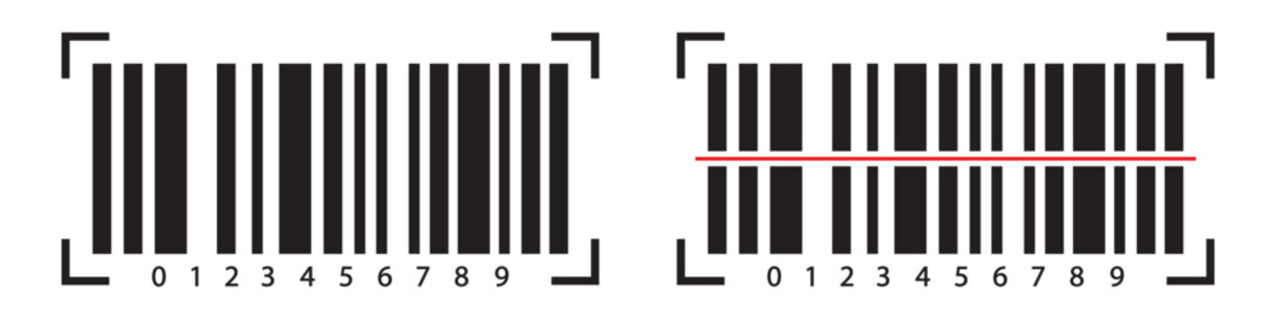 Barcode product scan icon illustration