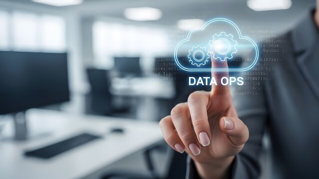Cloud data operations for a seamless digital transformation concept.