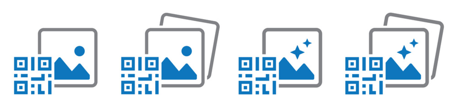 Barcode image icon. Scan picture icon. Photo icon, vector illustration