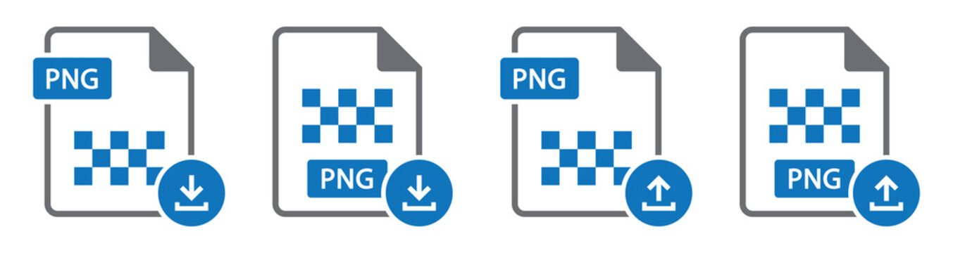 Png file format download an upload icon vector Illustration