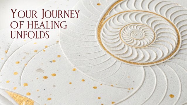 Elegant Nautilus Spiral Pattern with Gold Accents
