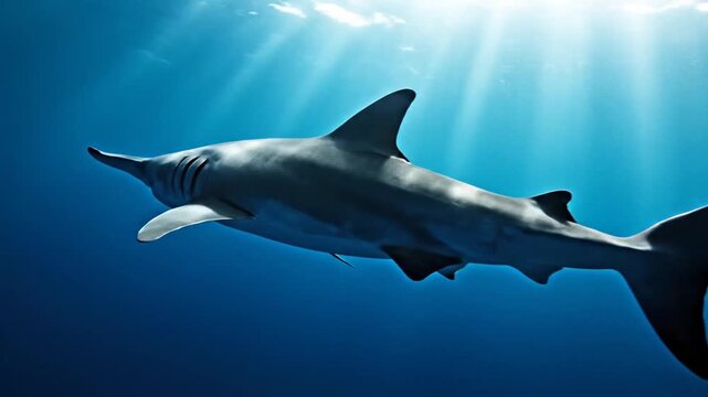 Shark Swimming in the Ocean - Collage of 3 Frames