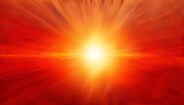 Red Toned Sun Or Star With Soft Smooth Rays On A Very Light Textured Background Warm Glowing Abstract Sunlight Effect In Landscape Format
