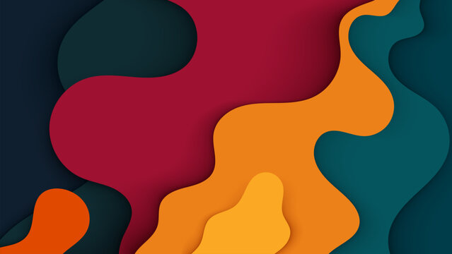 Abstract colorful vector background creative papercut concept illustration