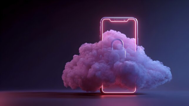 Secure Cloud Storage with Data Protection and Digital Backup Concept. Cloud Computing, Data Storage, Cyber Security, Backup Systems, Digital Infrastructure, IT Services.