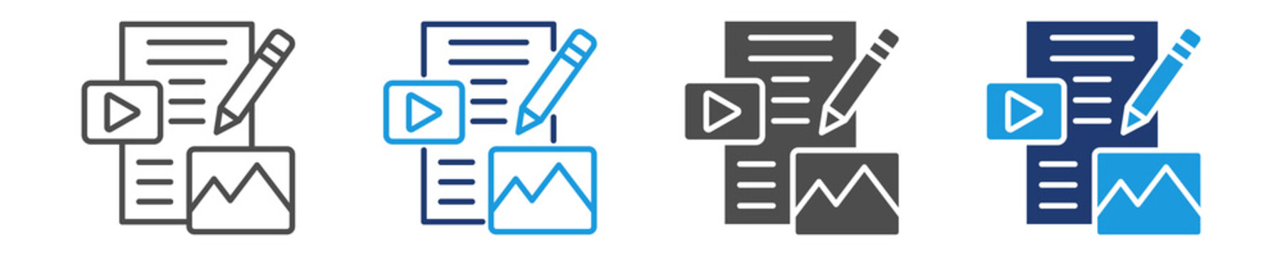 content relevance icon set multiple style