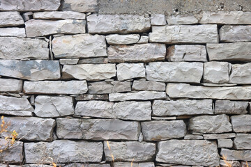Fototapeta premium Traditional stone drywall. Old house in Croatia.