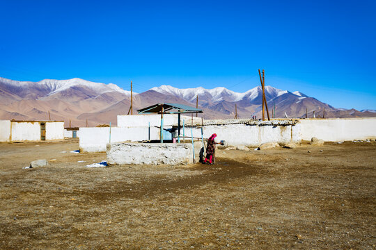 Karakul village in the Murghab region of Tajikistan