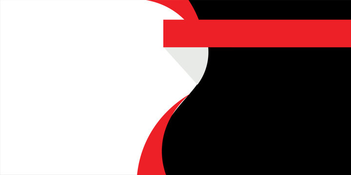 abstract red and blak business banner background with dynamic curves composition