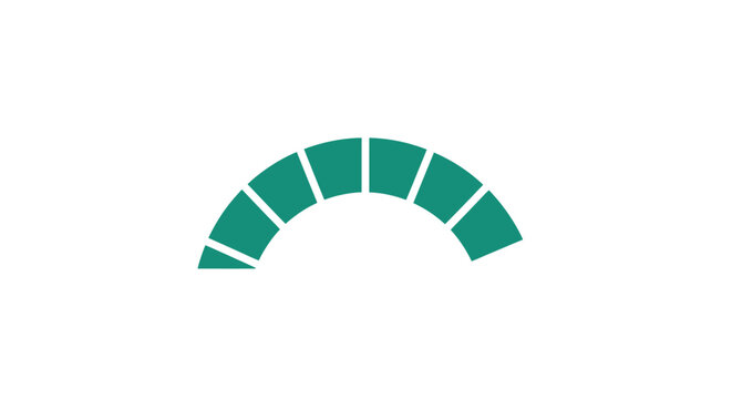 Green semi-circle gauge meter icon.