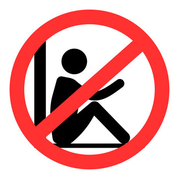 No loitering sign / icon