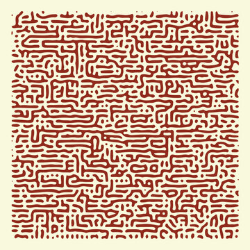 Abstract gulab brown turing pattern. Chemical morphogenesis concept. Vector illustration