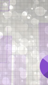 Vertical video: Purple UI getting data bars moving % changing donut sliding line peaking for trends