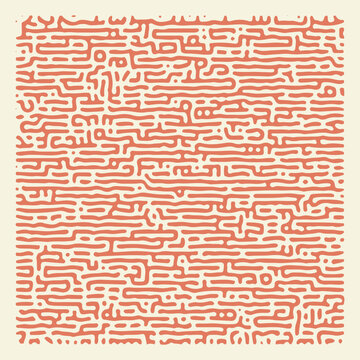 Abstract matte coral turing pattern. Chemical morphogenesis concept. Vector illustration
