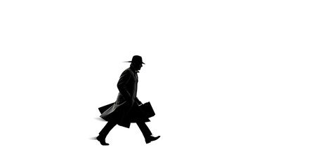 Obraz premium silhouette of a man in a black dress