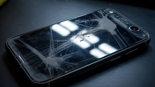An Incredibly Authentic Macro Shot Of A Heavily Scratched, Deeply Smudged, Incredibly Dusty, Totally Dirty Modern Sma...