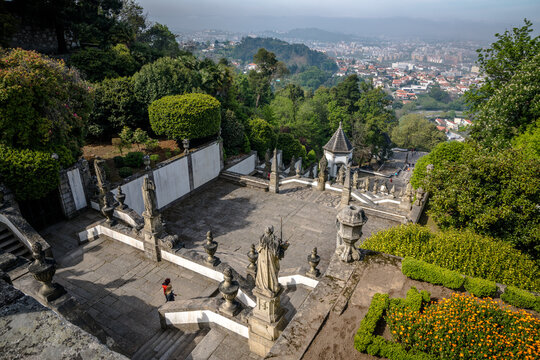 Views from the Sanctuary of Bom Jesus do Monte just outside the city of Braga, Portugal