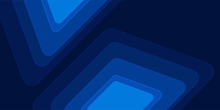 Abstract blue arrow bg pointing up. Minimal digital lines. Geometric shapes indicate growth, progress. Modern creative trendy design in vector illustration