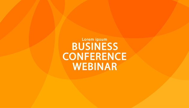 Business conference webinar abstract background with orange wave patterns