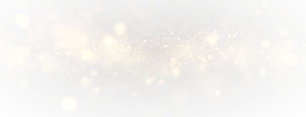 Fantasy glowing stardust with golden glitter particles and magical sparkle wave, luxury festive light effect isolated on transparent background for celebration concept © LIUBOV