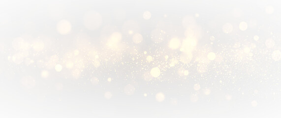 Vibrant golden glittering particles with glowing stardust and magical sparkle burst, festive luxury light effect isolated on transparent background for celebration visuals © LIUBOV