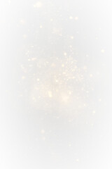 Bright fantasy shimmer with golden sparkles and glowing particles swirl, elegant festive dust motion effect with luxury shine isolated on transparent background for greeting cards © LIUBOV