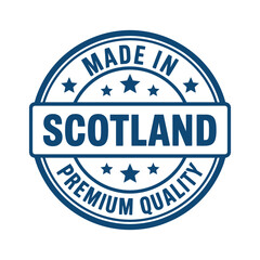 Obraz premium Made in Scotland premium quality seal stamp logo design