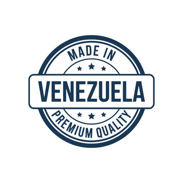 Made in Venezuela premium quality stamp seal logo design element  Venezuela origin mark