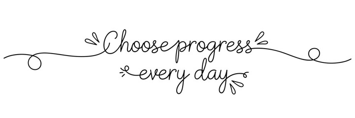 Naklejka premium Hand lettered phrase centered on white background minimal layout, none editable stroke