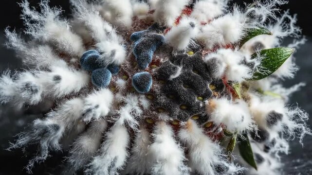 Watch how strawberries start to decay and become moldy over time. The process shows the changes that occur as the fruit is no longer fresh.