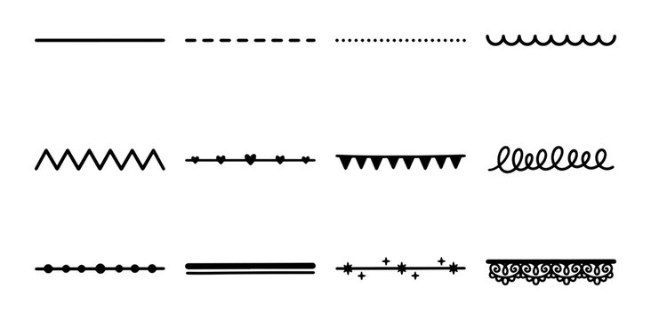 Decorative Line Dividers, Ornate Borders, and Text Separators: 12 Unique SVG Elements for Design Projects