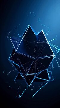 Glowing blue triangular pattern
