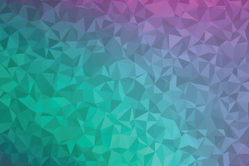Obraz premium Teal to purple gradient polygonal geometric background, texture abstract