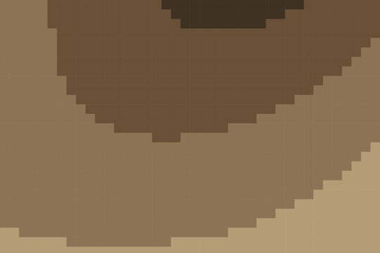 Abstract geometric pattern of stepped blocks in earthy brown and tan tones