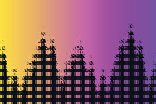 Abstract gradient background, with halftone diamond, pattern, yellow to, purple texture