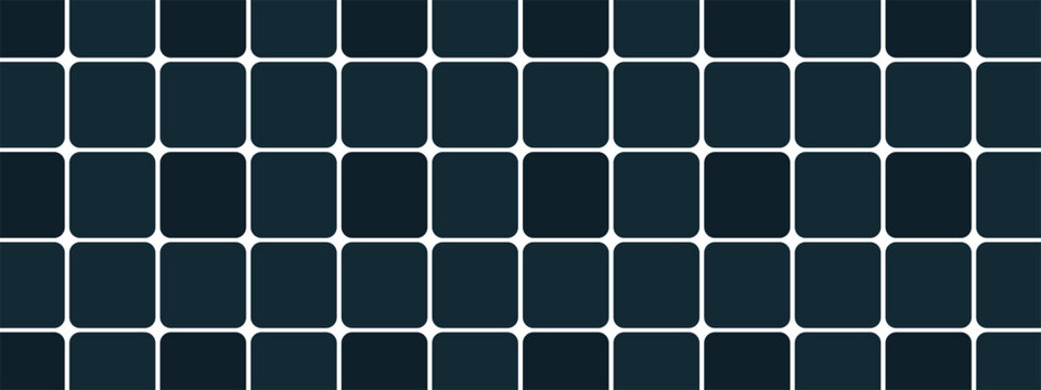 Kitchen or pool mosaic pattern, ceramic tile wall. Tile grid background.