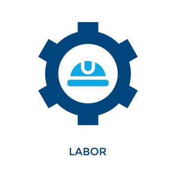 Labor Icon Dual Tone Style. Vector Illustration For Graphic Design