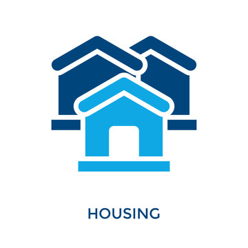 Housing Icon Dual Tone Style. Vector Illustration For Graphic Design