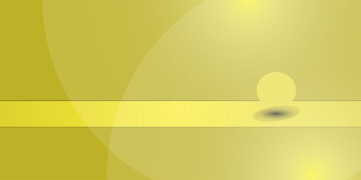 Vector, yellow color background empty studio space colored desk, display products with copy space for display design content. Authors to advertise products on websites, circles are just sweeteners