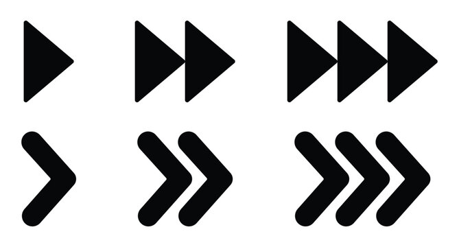 frist and speed arrow sign. black vector arrows cursor icons set. Arrows vector collection black. Cursor arrow set design in black color and different styles, vector illustration. 