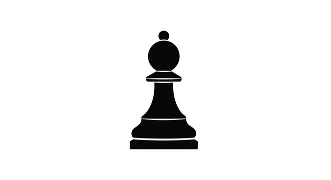 chess pawn silhouette on white background high quality professional detailed modern elegant stylish clean crisp vibrant colorful digital creative innovative