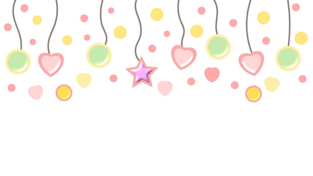 Colorful kids birthday party vector elements with cheerful festive decorations and a loving background full of warmth and affection