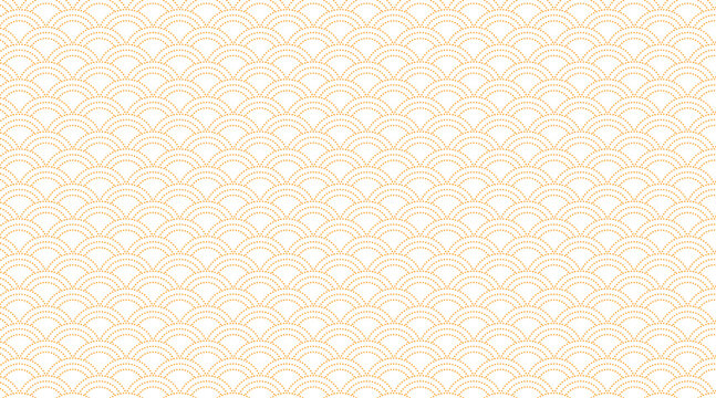Japanese wave style dotted pattern seamless abstract background