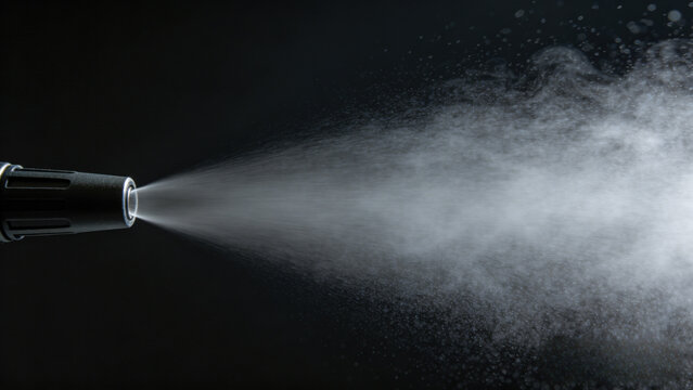 Aeroponic misting nozzle with vapor